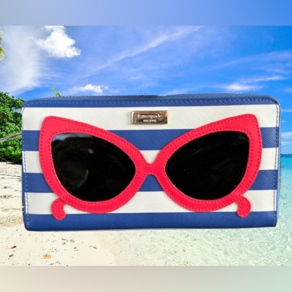 Kate Spade Neda Made A Splash Sunglasses Zip Wallet - Picture 1 of 4